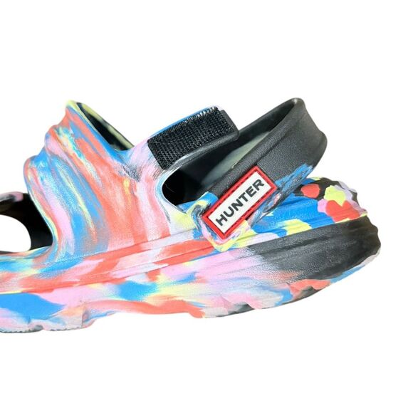 Hunter Women's Black and Pink Sandals - Picture 10 of 12